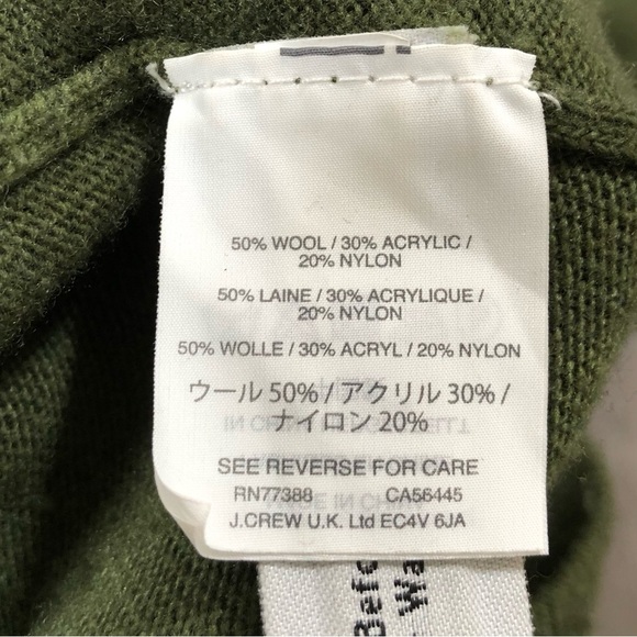 J.Crew Women’s Olive Green Sweater with ruffle sleeves Size S - Picture 13 of 15